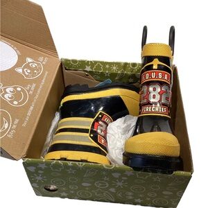 Western Chief Kids Boots Black Yellow